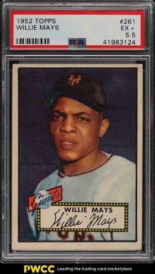 1952 Topps Willie Mays 261 Psa 5.  5 Ex,  (pwcc)