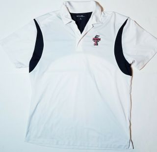 Texas Tech Red Raiders Embroidery Logo White Sport Golf Polo Shirt Xl