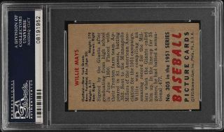 1951 Bowman Willie Mays ROOKIE RC 305 PSA 6 EXMT (PWCC) 2