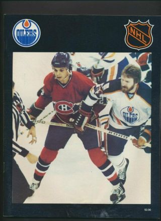 1979 - 80 Vintage Edmonton Oilers Hockey Program Jan 13/80 Gretzky Cover Buffalo