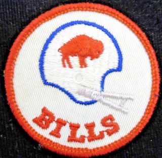 Vintage 1972 Nfl Buffalo Bills 2 - 1/2 " Helmet Patch Old Style Standing Buffalo