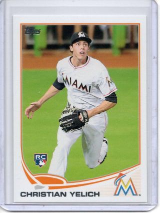 Christian Yelich Rc 2013 Topps Update Us290 Rookie Miami Marlins