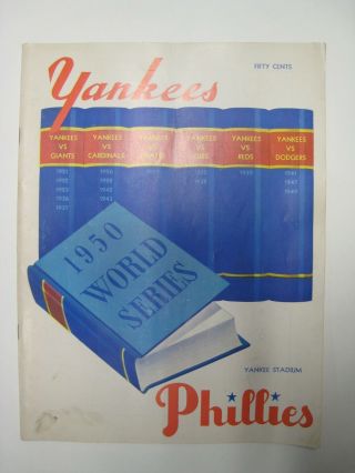 1950 World Series Official Program Ny Yankees Vs.  Philadelphia Phillies -