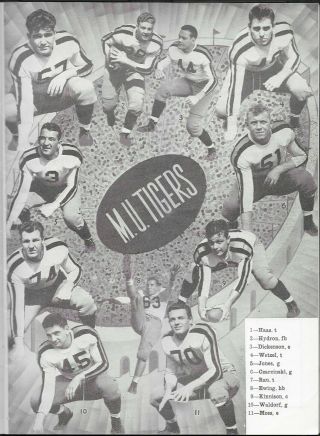 Nov.  5,  1938 University of Missouri vs.  Michigan State Football Program 3