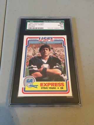 Steve Young 1984 Topps Usfl Rc Sgc 92/8.  5
