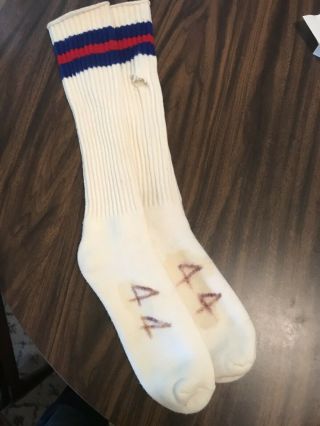 Rare Aba Kentucky Colonels Dan Issel Game Worn Socks Loa 44
