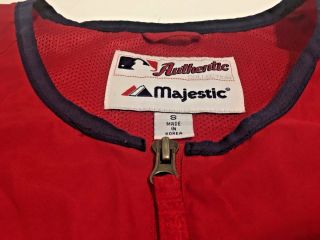 Vintage Majestic LA Angels Red 1/4 Zip Baseball Pullover Windbreaker Jacket Sz S 3