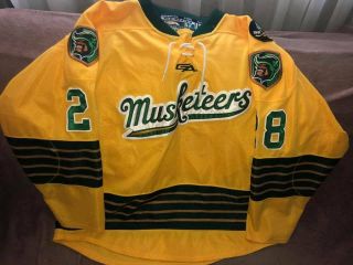 Ushl Sioux City Musketeers Sam Saliba Michigan State Spartans Game - Worn Jersey