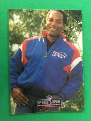 1991 Pro Line Portraits Autographed Buffalo Bills Hofer O.  J.  Simpson (rare)