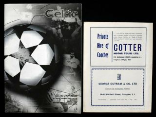 1960s Celtic Football Intercontinental Cup World Champ Moscow Programs Programme 2
