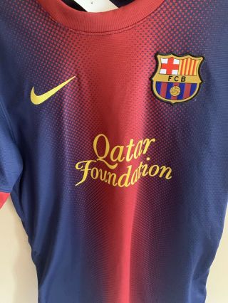 NIKE LIONEL MESSI 10 FC BARCELONA AUTHENTIC JERSEY SIZE SMALL 2