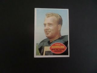 1960 Topps Paul Hornung Packers Football Card 54 Vg/ex Bv $35.  00 1497