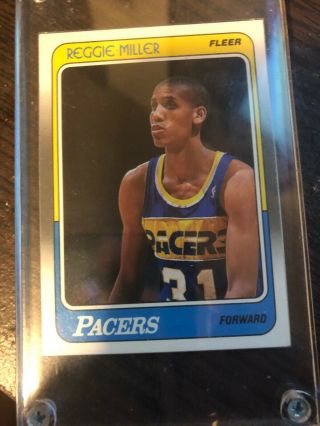 1988 - 1989 Fleer Reggie Miller Rookie Indiana Pacers 57 Basketball Card
