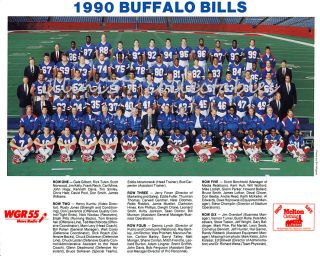 1990 Buffalo Bills Nfl Afc Champions Bowl 25 Xxv 8x10 Team Photo