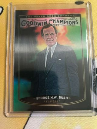 George H.  W.  Bush 2019 Goodwin Champions Splash Of Color Lenticular Bounty Code