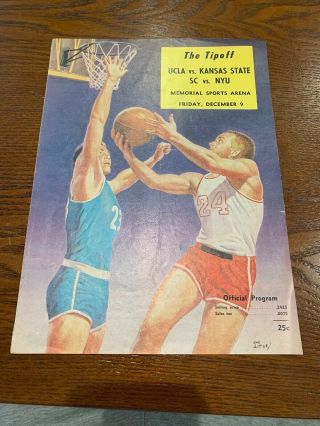1960 Ucla Vs Kanas St And Usc Vs Nyu Basketball Program The Top Off 12/9/1960