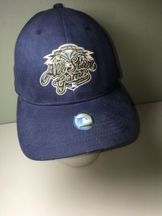 Vintage Milwaukee Brewers Nike 2002 Mlb All Star Game Miller Park Hat Cap Blue