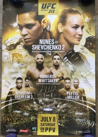 Ufc 213 Nunes Vs Shevchenko,  Whittaker Vs Romero Fight Event Signed Poster