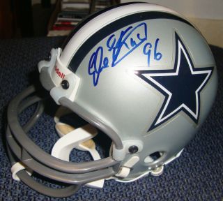 Dallas Cowboys Autograph Mini Helmet Signed By Ebenezer Ekuban 96