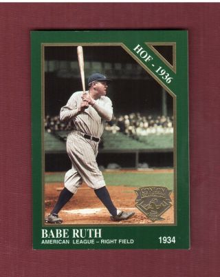 47 Babe Ruth,  1934 Yankees | Conlon Color Card 1995 The Sporting News/megacards