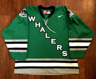 Plymouth Whalers Nike Ohl Chl Authentic Hockey Jersey Adult Size 56 2xl Xxl 2x