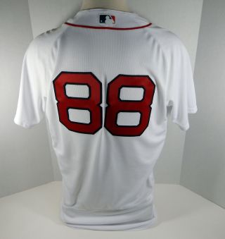 2018 Boston Red Sox Mini Martinez 88 Game Issued Signed White Patriots Jersey