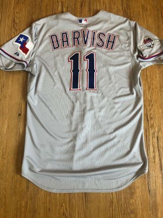 Yu Darvish Game Issued Jersey Texas Rangers Set 3 2014 2015 Post Season Patch