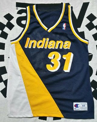 Authentic Reggie Miller Indiana Pacers Champion Nba Jersey,  Warriors,  Jordan,  Usa