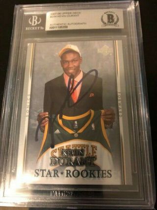 2007 - 08 Upper Deck Kevin Durant Autograph Bgs Certified