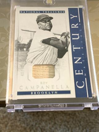 2018 Panini National Treasures Roy Campanella Bat Relic Card 46/49 Dodgers Hof