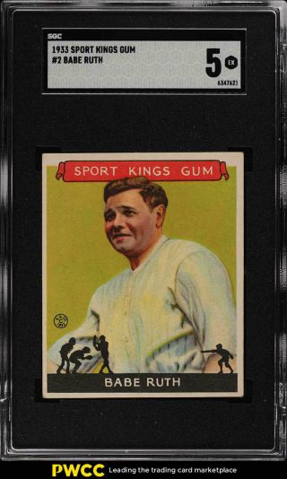 1933 Goudey Sport Kings Babe Ruth 2 Sgc 5 Ex (pwcc)