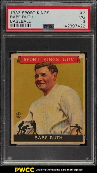 1933 Goudey Sport Kings Babe Ruth 2 Psa 3 Vg (pwcc)