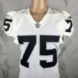 2000s Oakland Raiders Chris Cooper 75 Reebok Game Issued Football Jersey