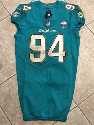 Lawrence Timmons Game Worn Miami Dolphins Jersey London Saints 10/1/17 Psa Dna