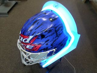 OFFICIAL BEER NHL ANHEUSER - BUSCH INC.  BUD ICE ELECTRIC GOALIE MASK NEON SIGN 3