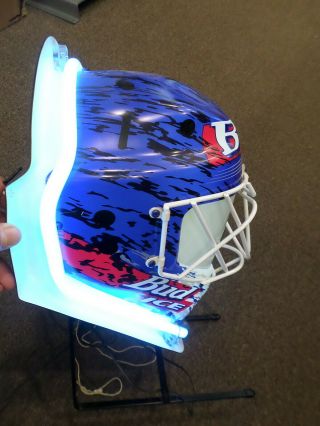 OFFICIAL BEER NHL ANHEUSER - BUSCH INC.  BUD ICE ELECTRIC GOALIE MASK NEON SIGN 5