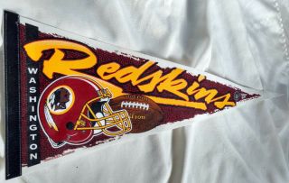 Washington Redskins Felt Pennant Banner Nfl Football Vtg