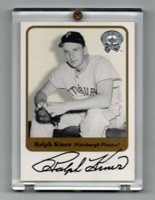 2001 Fleer Greats Of The Game Certified Autograph Auto Ralph Kiner Signed