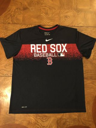 Boston Red Sox Nike Blue Performance Dri - Fit T - Shirt Size Xl