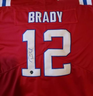 Tom Brady Autographed Football Jersey Hand Signed Size Large W/ & Hologram