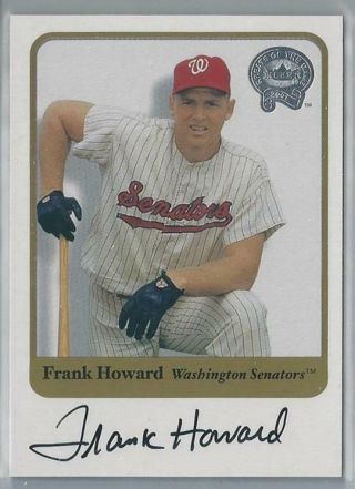 2001 Fleer Greats Of The Game Frank Howard Auto
