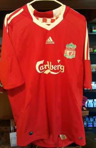 Liverpool Adidas 2008 - 2010 Football Shirt Jersey Home Red Xl