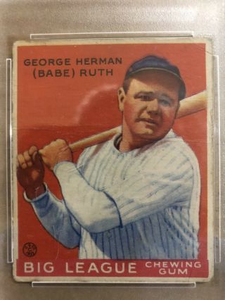 1933 Goudey Babe Ruth 149 PSA 1.  5 2