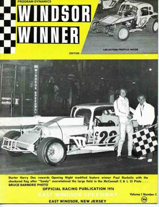 1976 East Windsor Speedway Program Vol.  1 No.  2 Windsor Winner