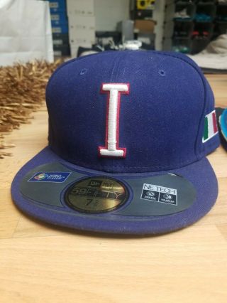 Italy Era 59fifty World Baseball Classic Fitted Hat Cap Blue Red White