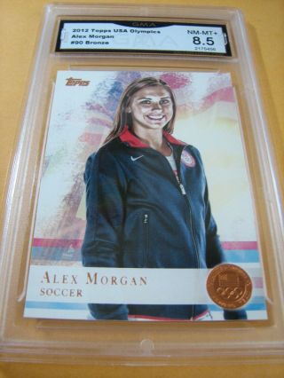 Alex Morgan Soccer 2012 Topps Usa Olympics Bronze 90 Graded 8.  5 L@@@k