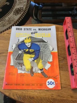 1947 Ohio State Vs.  Michigan Football Program