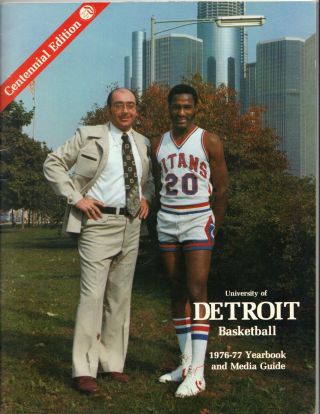 NCAA U Detroit Titans 1975 - 76 Boyd game worn basketball jersey Dick Vitale 6