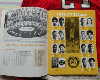 NCAA U Detroit Titans 1975 - 76 Boyd game worn basketball jersey Dick Vitale 7