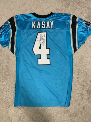 Carolina Panthers John Kasay Game Worn Jersey Team Signed Autograph NFL 2